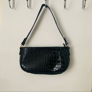 SHEIN black “ crocodile” shoulder bag!
